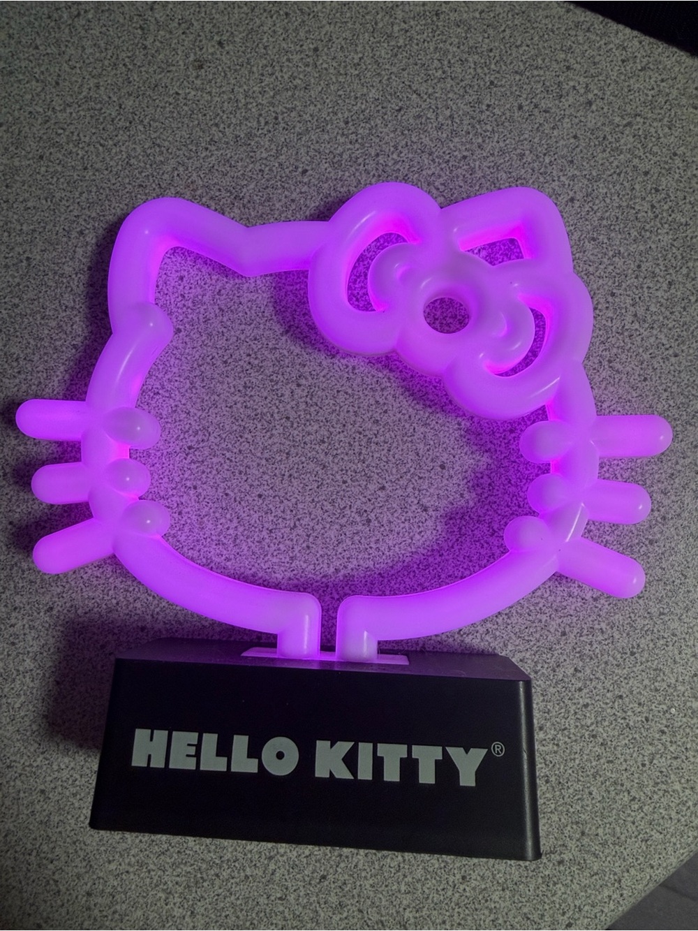 Hello Kitty purpleNeon Lamp with Black Base